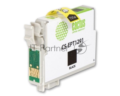 Картридж струйный Cactus CS-EPT1291 черный (15 мл) для Epson Stylus Office B42/BX305/BX305F/BX320/BX525/BX625/SX420/SX425/SX525/SX620