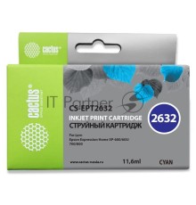 Картридж струйный Cactus CS-EPT2632 голубой (11.6 мл) для Epson Expression Home XP-600/605/700/800