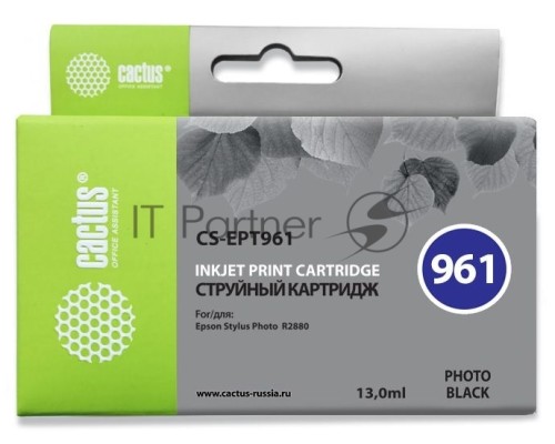Картридж струйный Cactus CS-EPT961 фото черный для Epson Stylus Photo R2880 (13ml)
