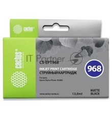 Картридж струйный Cactus CS-EPT968 черный матовый (13 мл) для Epson Stylus Photo R2880