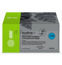 Картридж струйный Cactus CS-C8719 № 177XL черный (38 мл) для HP PhotoSmart 3100, 3210, 3213, 3310, 3313, C5183, C6100, C6183, C6200, C6283, C7183, C7200, C7280, C7283, C8183, D7100, D7160, D7300, D7363, D7463