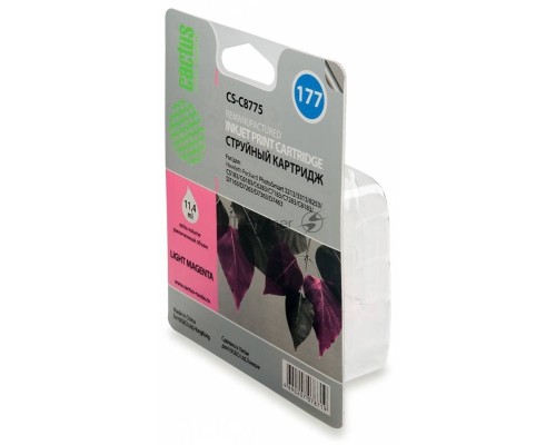 Картридж струйный Cactus CS-C8775 №177 светло-пурпурный (11.4 мл) для HP PS 3213/3313/8253/C5183/C6183/C6283/C7183/C7283/C8183/D7163/D7263/D7363/D7463