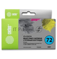Картридж струйный Cactus CS-C9374 №72 серый (130 мл.) для HP DJ T610/T620/T770/T1100/T1100/T1120/T1200