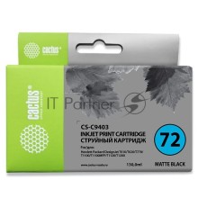 Картридж струйный Cactus CS-C9403 №72 черный матовый (130 мл.) для HP DJ T610/T620/T770/T1100/T1100MFP/T1120/T1200