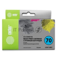 Картридж струйный Cactus CS-C9451A светло-серый для №70 HP Designjet Z3100 (130ml)