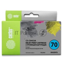 Картридж струйный Cactus CS-C9453A пурпурный для №70 HP Designjet Z3100 (130ml)
