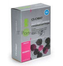 Картридж струйный Cactus CS-C4847 №80 пурпурный (350 мл.) для HP DesignJet 1050C/1055CM/1000