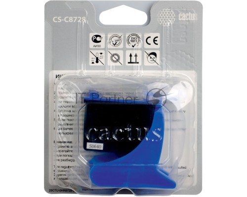 Картридж струйный Cactus CS-C8728  №28 многоцветный (18 мл) для HP DeskJet 3320, 3420, 3520, 3535, 3550, 3645, 3650, 3740, 3840, 5150, Fax 1240, OfficeJet 4105, 4110, 4211, 4251, 5500, 5510, PSC 1110, 1200, 1210, 1310, 1340, 1350