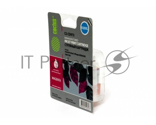 Картридж струйный Cactus CS-CD973 №920XL пурпурный (14.6 мл.) для HP Officejet 6000/6500/7000/7500