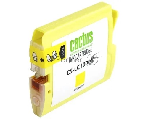 Картридж струйный Cactus CS-LC1000Y желтый (20 мл) для Brother DCP 130C/ 330С, MFC-240C/ 5460CN