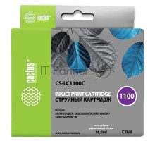 Картридж струйный Cactus CS-LC1100C голубой для Brother DCP-385c/6690cw/MFC-990 (16ml)