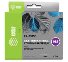 Картридж струйный Cactus CS-LC985C голубой для Brother DCPJ315W/DCPJ515W (15ml)