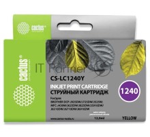 Картридж струйный Cactus CS-LC1240Y желтый (12 мл) для Brother MFC-J6510/6910DW