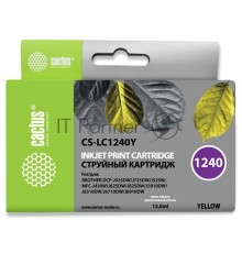 Картридж струйный Cactus CS-LC1240Y желтый (12 мл) для Brother MFC-J6510/6910DW
