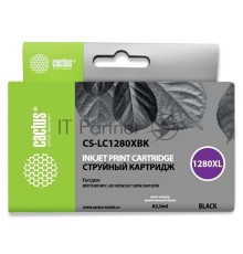 Картридж струйный Cactus CS-LC1280XBK черный (62 мл) для Brother MFC-J6510/6910DW