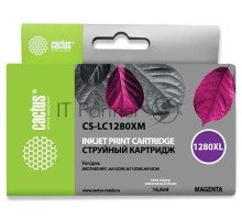 Картридж струйный Cactus CS-LC1280XM пурпурный (16,6 мл) для Brother MFC-J6510/6910DW