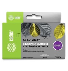 Картридж струйный Cactus CS-LC1280XY желтый (16,6 мл) для Brother MFC-J6510/6910DW