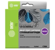 Картридж струйный Cactus CS-LC565XLC голубой для Brother MFC-J2510 (14,4 ml)