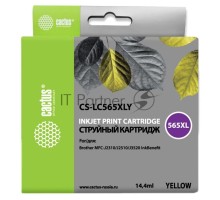 Картридж струйный Cactus CS-LC565XLY желтый (14,4 мл) для Brother MFC-J2510
