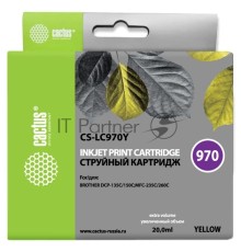Картридж струйный Cactus CS-LC970Y желтый для Brother DCP-135C/150C/MFC-235C (20ml)