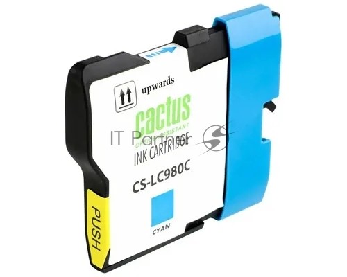 Картридж струйный Cactus CS-LC980C голубой (16 мл) для Brother DCP-145C/165C MFC-250C/290C