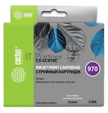 Картридж струйный Cactus CS-LC970C голубой для Brother DCP-135C/150C/MFC-235C (20ml)