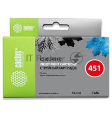 Картридж струйный Cactus CS-CLI451C голубой (10,2 мл) для Canon MG 6340/5440/IP7240