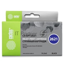 Картридж струйный Cactus CS-EPT2621 черный (19.2 мл) для Epson Expression Home XP-600/605/700/800