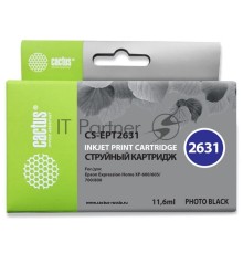 Картридж струйный Cactus CS-EPT2631 фото черный (11.6 мл) для Epson Expression Home XP-600/605/700/800