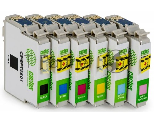 Картридж струйный Cactus CS-EPT0807 многоцветный (68.4 мл) для Epson Stylus Photo P50