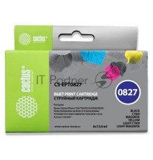 Картридж струйный Cactus CS-EPT0827 многоцветный (82.8 мл) для Epson Stylus Photo R270/290/RX590