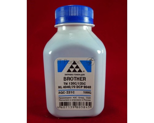 Тонер Brother TN 130C/135C HL 4040/50/70/DCP 9040 cyan (фл.100г.) AQC, фас.Россия
