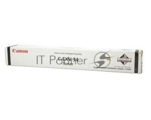 Картридж лазерный Canon C-EXV34BK черный (туба 23000 стр) для Canon iR C9060/C9065/C9070, IR Advance C2000ser/C2020/C2025/C2030