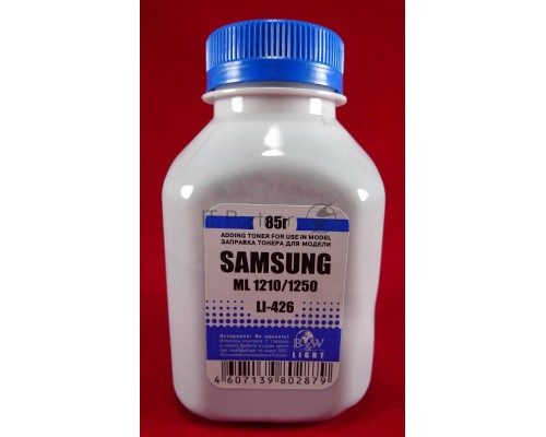 Тонер SAMSUNG ML-1210/1520/1610/40/60/1710/2010/216x/SCX-4x00/3x00 (фл, 85г) B&W Light фас России Тонер SAMSUNG ML-1210/1520/1610/40/60/1710/2010/216x/SCX-4x00/3x00 (фл, 85г) B&W Light фас России
