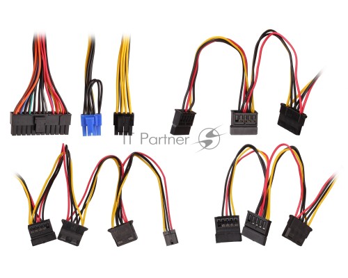 Блок питания 500W Exegate 500PPX RTL, ATX, black, active PFC, 12cm, 20+4pin/4pin/PCI-E/4*IDE/5*SATA