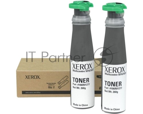 Тонер-картридж набор из 2 Xerox 106R01277 черный для Xerox WC 5020/5016 (2 х 6300 стр)(Channels)