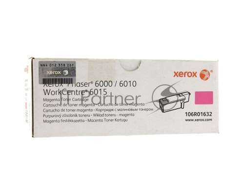 Картридж лазерный Xerox 106R01632 пурпурный для Xerox Ph 6000/6010N/WC 6015 (1000 стр.)(Channels)