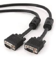 Gembird/Cablexpert CC-PPVGA-10-B, Кабель VGA Premium , 15M/15M, 3.0м, черный, тройной экран, феррит.кольца 