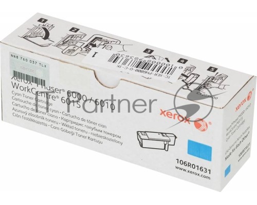 Картридж лазерный Xerox 106R01631 голубой для Xerox Ph 6000/6010N/WC 6015 (1000 стр.)(Channels)