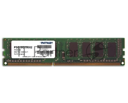 Оперативная память Patriot Memory 8GB DDR3 1600MHz (PC3-12800) PSD38G16002 CL11 DIMM 240-pin 1.5В Оперативная память Patriot Memory 8GB DDR3 1600MHz (PC3-12800) PSD38G16002 CL11 DIMM 240-pin 1.5В