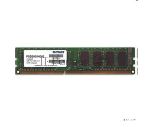 Оперативная память Patriot Memory 8GB DDR3 1600MHz (PC3-12800) PSD38G16002 CL11 DIMM 240-pin 1.5В Оперативная память Patriot Memory 8GB DDR3 1600MHz (PC3-12800) PSD38G16002 CL11 DIMM 240-pin 1.5В