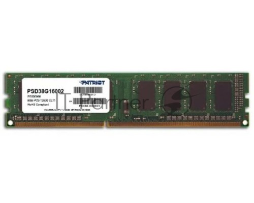Оперативная память Patriot Memory 8GB DDR3 1600MHz (PC3-12800) PSD38G16002 CL11 DIMM 240-pin 1.5В Оперативная память Patriot Memory 8GB DDR3 1600MHz (PC3-12800) PSD38G16002 CL11 DIMM 240-pin 1.5В