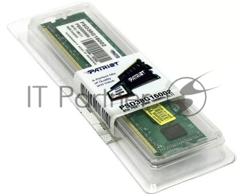 Оперативная память Patriot Memory 8GB DDR3 1600MHz (PC3-12800) PSD38G16002 CL11 DIMM 240-pin 1.5В Оперативная память Patriot Memory 8GB DDR3 1600MHz (PC3-12800) PSD38G16002 CL11 DIMM 240-pin 1.5В