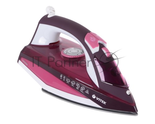 Утюг Vitek VT-1215 (PK) максимальная мощность 2400 Вт.Подошва Ceramic Ultra Care.