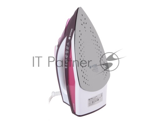 Утюг Vitek VT-1215 (PK) максимальная мощность 2400 Вт.Подошва Ceramic Ultra Care.