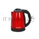 Чайник Centek CT-1068 RED (красный) металл 2л, 2000W, хромированная вставка на крышке