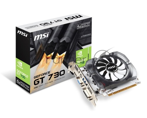 Видеокарта MSI PCI-E N730-4GD3V2 nVidia GeForce GT 730 4096Mb 128bit DDR3 700/1000 DVIx1/HDMIx1/CRTx1/HDCP Ret