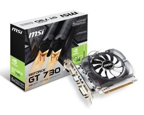 Видеокарта MSI PCI-E N730-4GD3V2 nVidia GeForce GT 730 4096Mb 128bit DDR3 700/1000 DVIx1/HDMIx1/CRTx1/HDCP Ret