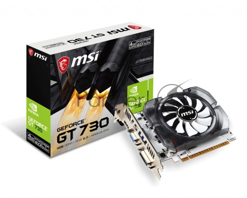 Видеокарта MSI PCI-E N730-4GD3V2 nVidia GeForce GT 730 4096Mb 128bit DDR3 700/1000 DVIx1/HDMIx1/CRTx1/HDCP Ret
