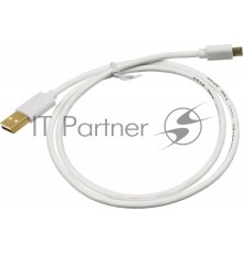 Кабель USB2.0 2A Square USB A (m)/micro USB B (m) 0.75м Позолоченные контакты